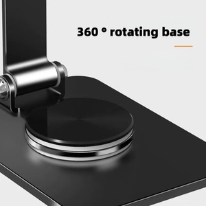 Phổ điện thoại di động máy tính bảng chủ Hợp kim nhôm có thể gập lại máy tính để bàn đứng có thể điều chỉnh chống trượt di động xoay cho nhà - Product Image 3