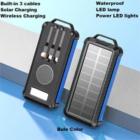 Nouvelle banque d'alimentation solaire étanche 2025, 10000 mAh, écran LED, chargeur de téléphone portable portable de voyage