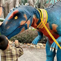 Modelo de Dinosaurio Realista Hecho a Mano, Traje de T-Rex para Adultos, Disfraz de Dinosaurio Caminante para Espectáculos/Adventuras