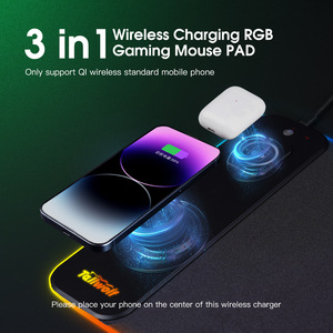 Alfombrilla de Ratón para Juegos RGB Grande Antideslizante con Carga Inalámbrica de 15W para Escritorio, <span class=keywords><strong>Precio</strong></span> al por Mayor, Sublimación - Product Image 6
