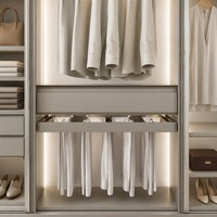 Armoire sur mesure en bois massif série Qi, porte coulissante, placard intégré CARB P2, meubles de rangement pour chambre à coucher, garantie 5 ans