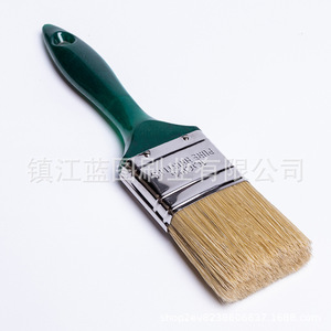 Brocha Plana para Pintar de 22 mm con Cerdas de Cerdo y Mango Verde para Uso Doméstico - Product Image 5