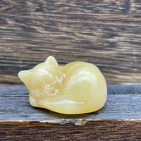 Prix d'usine vente en gros 1.5 pouces cristal naturel pierre de sommeil chat guérison cristal sculptures pour la décoration