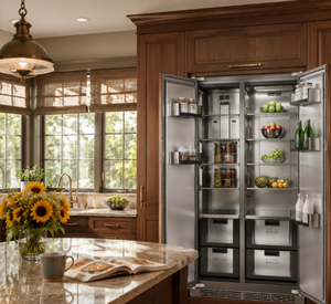 Refrigerador de Puerta Francesa Integrado de Acero Inoxidable de 455l, Sin Escarcha, Eficiente Energéticamente, Bajo Nivel de Ruido, Diseño Innovador - Product Image 1