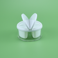 Pot de crème en plastique à double compartiment au design unique, 30g*2, forme ronde, pour crème de jour et crème de nuit, emballage pour soins de la peau