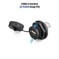 Conector de Datos de Alta Velocidad Cnlinko YU-USB2.0, Interfaz USB Circular IP67, Stock Original de Fábrica para Automatización Industrial