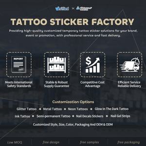 Tatuaggio Temporaneo Personalizzato a Lunga Durata 14 Giorni, Impermeabile, Finto, a Base di Erbe, a Forma di Farfalla, Semi-Permanente <span class=keywords><strong>per</strong></span> Donne - Product Image 4