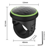 Bola Pemutar Setir Mobil Universal Rotasi 360 Derajat Desain Mewah Warna Perak/Hijau/Pink Perlengkapan Interior