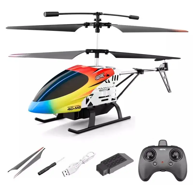 M5 Radio Control juguetes helicóptero de control remoto aleación grande fotografía aérea avión resistencia a caídas UAV 4K juguetes para niños