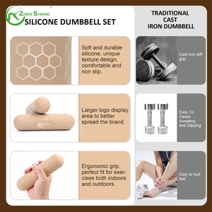 Zhenzheng-mancuerna de silicona para Yoga, Pilates, entrenamiento, Fitness, portátil, logotipo personalizado - Product Image 3