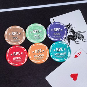 Fichas de Póker de Cerámica de Alta Calidad Serie <span class=keywords><strong>RPC</strong></span> Sin Valor <span class=keywords><strong>en</strong></span> Efectivo, Juego de 6 Denominaciones con Logotipo Personalizado para Torneos de Casino y Eventos de Club - Product Image 1