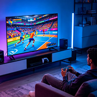 Televisor Inteligente Android QLED 4K sin Marco de 55 Pulgadas, Altavoces Integrados, Conexión WiFi, Suministro al por Mayor de Televisores OEM Personalizados para Hoteles