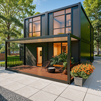 Casa Modular de Acero de Alta Calidad de 2 Dormitorios, Casa Prefabricada Totalmente Equipada para Apartamentos, Oficina, Diseño de Paquete Plano