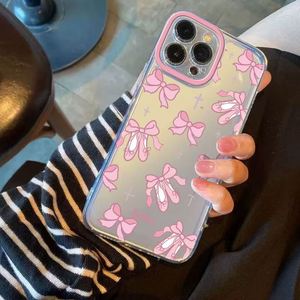 Funda Transparente con Estampado de Lazo Negro para iPhone 16 15 14 13 12 11 Pro Max 16E X XR XS MiNi 7 8 Plus SE, Estilo Coreano - Product Image 6