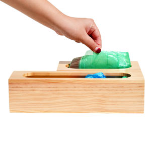 Organisateur de sac poubelle en bois de bambou naturel distributeur de sac en plastique permettant d'économiser de l'espace pour tout salon - Product Image 3