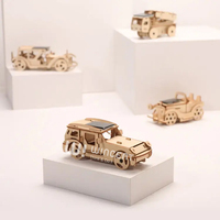 Wincent - Kit de Modelo de Coche de Madera con Energía Solar, Rompecabezas 3D, Experimento Científico STEM, Vehículo Educativo, Regalo para Niños