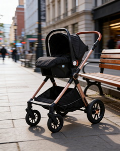 Passeggino 3-in-1 OEM EN1888 con Seggiolino Auto per Neonati, Manico Reversibile, Carrozzina Pieghevole in Alluminio - Product Image 6