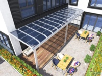Nouvelle Vente Chaude 2026 : Support Moderne en Alliage d'Aluminium pour Auvents Extérieurs Étanche avec Auvent en Polycarbonate