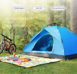 Customized Portable Single-Layer Automatic Pop-Up <b>Tent</b> 2-3/3-4 Person <b>Waterproof</b> Oxford Material for Outdoor Camping - Product Image 4