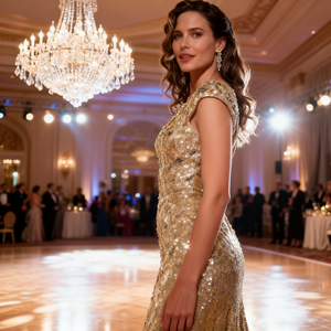 Produits de luxe <span class=keywords><strong>En</strong></span> Tendencias 2026 robe à breloques robe de soirée à paillettes antistatique pour la mère de la mariée Occasions - Product Image 6