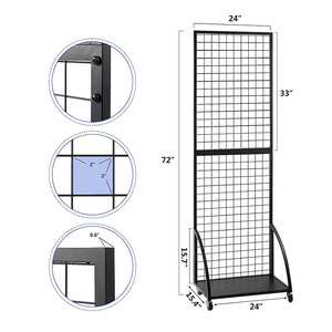 Étagère de présentation murale en <span class=keywords><strong>grille</strong></span> <span class=keywords><strong>métallique</strong></span> <span class=keywords><strong>pour</strong></span> supermarché, présentoir en panneaux de maille <span class=keywords><strong>métallique</strong></span> <span class=keywords><strong>pour</strong></span> la vente au détail - Product Image 2