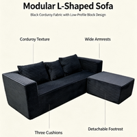 Canapé pliable en forme de L, moderne, mignon, confortable, de haute qualité, prix d'usine