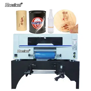 Baosiwei 공장 듀얼 헤드 UV 바니시 멀티 컬러 Impresora Portil 자동차 스티커 라벨 만들기 기계 플로터 프린터