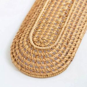 Langlebiger Rattan-PE-Wäschekorb, hohl gewebter Hyazinthen-Riesenkorb, rosa Brotkorb, handgewebte Servierlösung, faltbar - Product Image 2