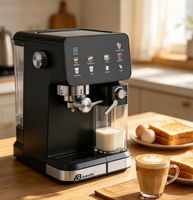 Cafetera Espresso Anbolife de 20 Bares con Tanque de Leche, Control de Temperatura NTC, Preparación Silenciosa y Compacta, OEM ODM