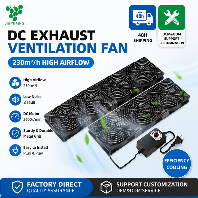 12cm Pure Copper Motor Exhaust Fan 160m/h Controller Server Rack Electrical Cabinet Industrial Cooling 2400RPM OEM Window
