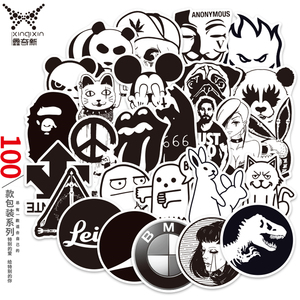 100pcs Mixed Black and White Drawing <strong>Sticker</strong> Custom Vinyl Random Graffiti <strong>Cool</strong> <strong>Stickers</strong> DIY Laptop Luggage Metal <strong>Cool</strong> <strong>Sticker</strong> - Product Image 5
