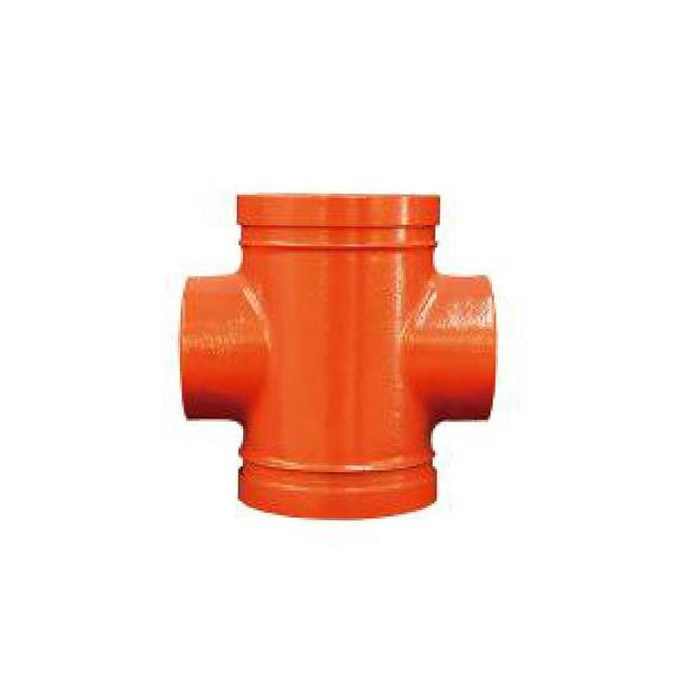 FM Ductile Cast Iron DI Threaded Reducing Cross for Fire Fighting
