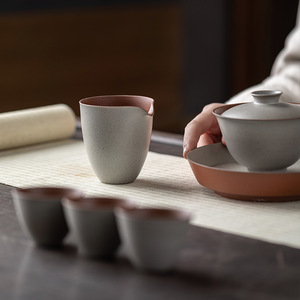 Guanlan Coarse Pottery Fair Cup Cone Shape Gray Glaze <b>Tea</b> Pitcher For Kung Fu <b>Tea</b> <b>Set</b> - Product Image 2