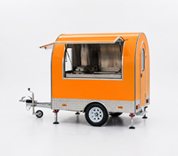 Camion de vente ambulante 10 pieds en acier inoxydable vert pour glaces, beignets, café, pizzas, boulangerie, bar mobile et restauration rapide