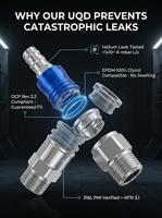 Acoplamiento de Desconexión Rápida 316L UQD, Cumple con OCP, 1/4 NPT, Sello EPDM, Probado para Fugas de Helio, Certificado CE ISO, Centro de Datos, Fábrica OEM 1