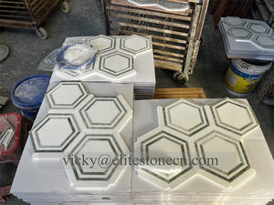 高級六角形大理石モザイクタイル（浴室、キッチン、壁装飾用） - Product Image 6