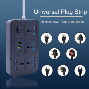 Multiprise avec port USB, 6 prises, 4 USB + 2 ports Type-C, multiprise avec protection contre les surtensions, rallonge universelle - Product Image 4