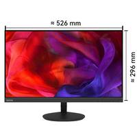 Nouvel écran professionnel Lemovo TE24-30 de 23,8 pouces IPS FHD noir avec fréquence de rafraîchissement de 60 Hz, ports VGA/ pour ordinateur portable/PC