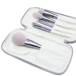 Hochwertiges 7-teiliges Lavendel Essential Makeup Pinsel Set für Gesichts puder Foundation Concealer Lidschatten Anwendung mit Beutel