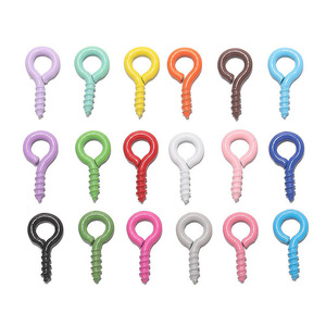 Clous en fer colorés en forme d'œil de bélier 5x10mm pour la fabrication de bijoux DIY - Product Image 5