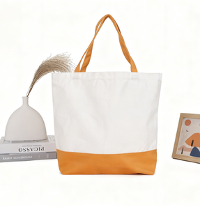 Bolsa de compras de lona personalizable de alta calidad con logotipo impreso, bolsa de viaje de algodón. - Product Image 1