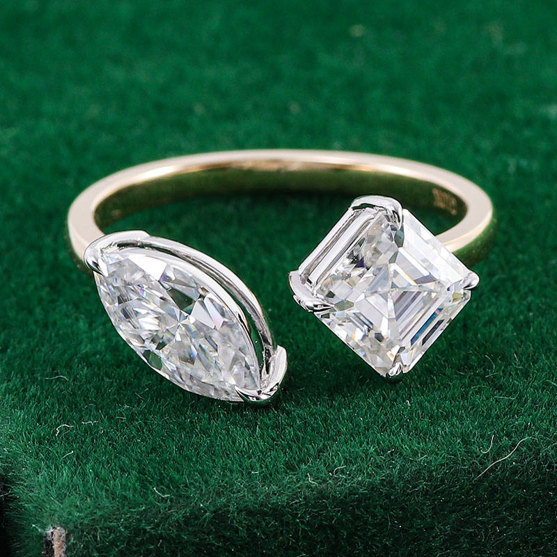 แหวนเพชรโมอิสซาไนต์ทองแท้ 14K