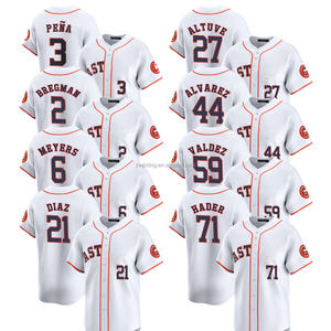 2025 camisetas de béisbol Houston Home Limited para hombre, ropa de talla grande personalizada con uniformes bordados cosidos, blancas con logotipos - Product Image 1