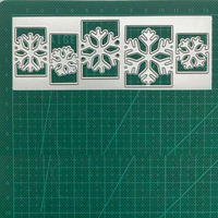 Matrice de découpe en acier au carbone métallique à motif flocon de neige à cinq grilles décalées, modèle de découpe DIY, nouveauté transfrontalière, article ajouré pour loisirs créatifs