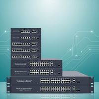 Protocole Standard OEM/ODM de haute qualité IEEE802.3Af/At 48V Out POE Switch 4/8/16/24 Ports Megabit Port 10/100Mbps SC Poe Switch
