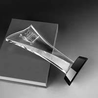 Trophée sportif personnalisé en cristal clair/cristal K9, best-seller JY, avec gravure et boîte cadeau pour la décoration de la maison