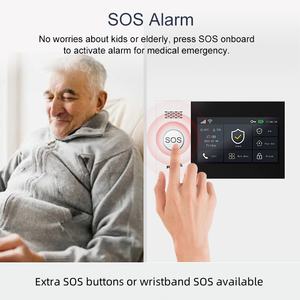 LDA 4.<strong>3</strong>'' Touch Screen Anti Intruder WiFi SMS Calling <strong>Alarm</strong> Wired &amp; Wireless Tuya Smart System <strong>Alarms</strong> With Door PIR <strong>Sensors</strong> - Product Image 5