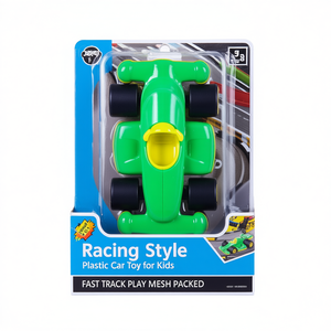Coche de Juguete de Plástico Estilo Carreras para Niños, Vehículo de Fricción de Pista Rápida, Empaquetado en Malla - Product Image 2