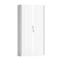 Porte coulissante à enroulement en acier pour armoire de classement de bureau, avec serrure, revêtement en poudre écologique, couleur RAL personnalisée, moderne et simple