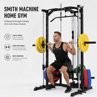 Máquina Smith Multifuncional Zoshine para Gimnasio en Casa, Equipo para Sentadillas, Press de Banca, Dominadas y Ejercicios con Cables Cruzados